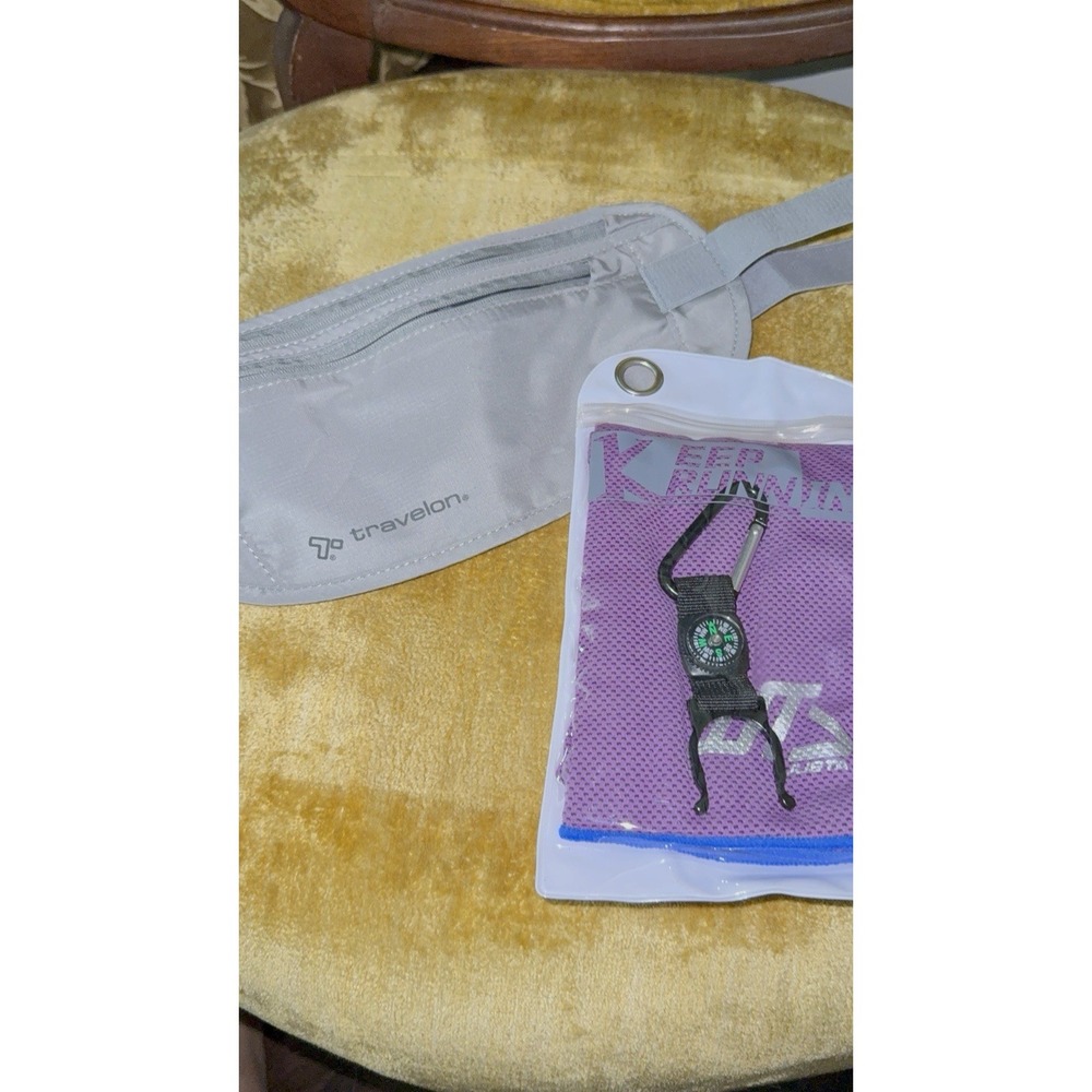 Ever Cooling Sports Towel With Compass And Travel Money Belt